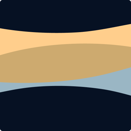 Abstract design featuring two curved bands, one tan and one light blue, crossing over a brown band against a dark navy background with rounded corners—perfect as a website banner or Hero-Display for eye-catching SEO impact.