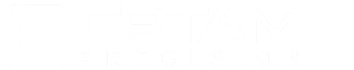 White logo on a light gray background featuring a stylized "E" icon followed by the words "EPTAM PRECISION" in bold, uppercase letters.